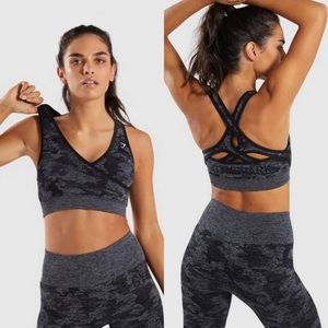 Gymshark Black Camo Sports Bra